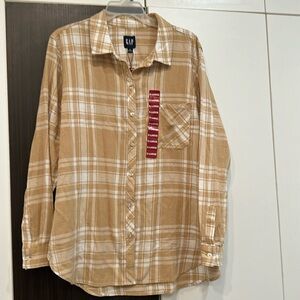 New Womenns relaxed fit flannel size xl